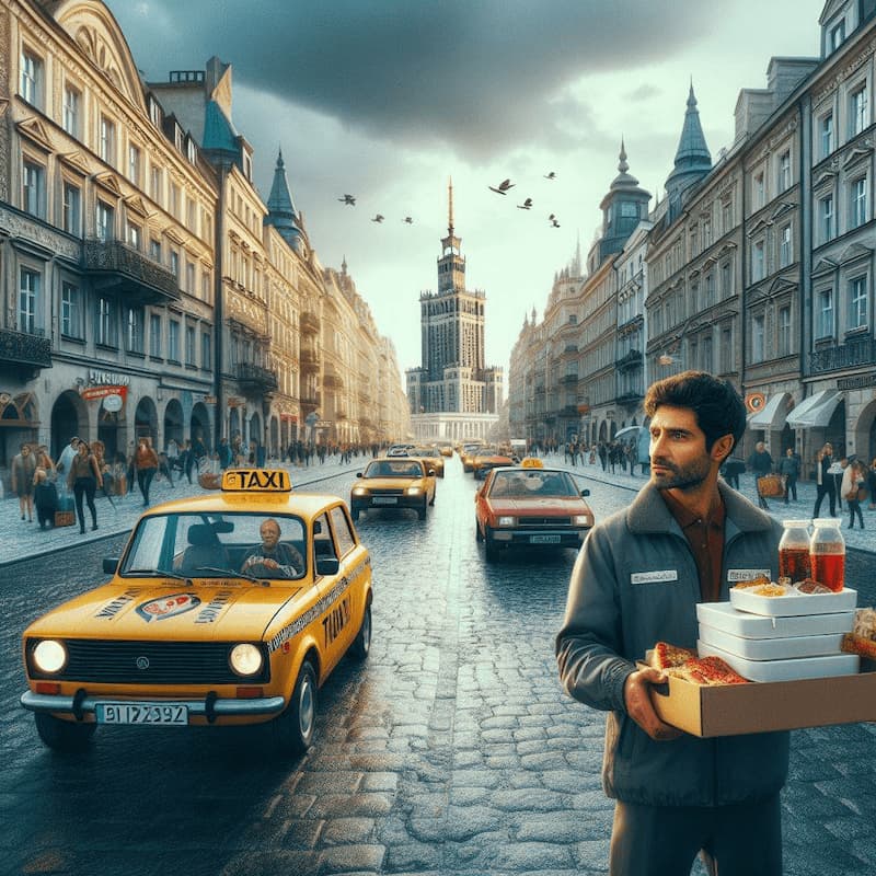 Zarobki Uber, Bolt, FeeNowa, Glovo - Warszawa